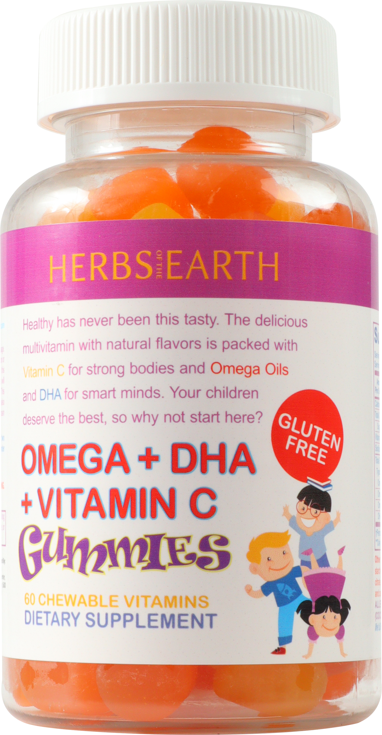 Omega+DHA+Vitamin C for Kids w/ Chia Seed Gummies+