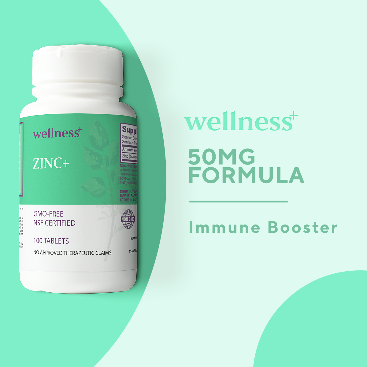 Wellness+ Zinc 50mg 100s