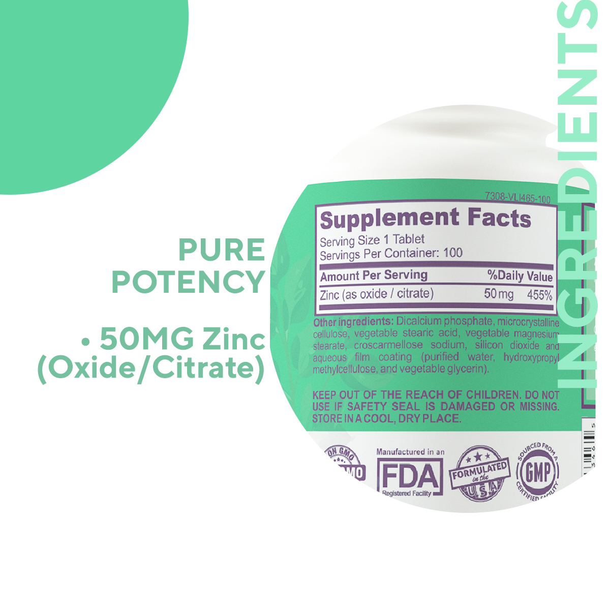 Wellness+ Zinc 50mg 100s