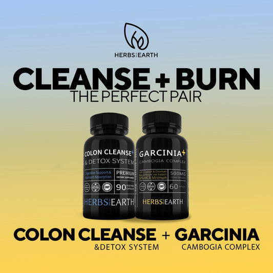 Colon Cleanse Detox + Garcinia Cambogia Complex 2 Bottles Combo