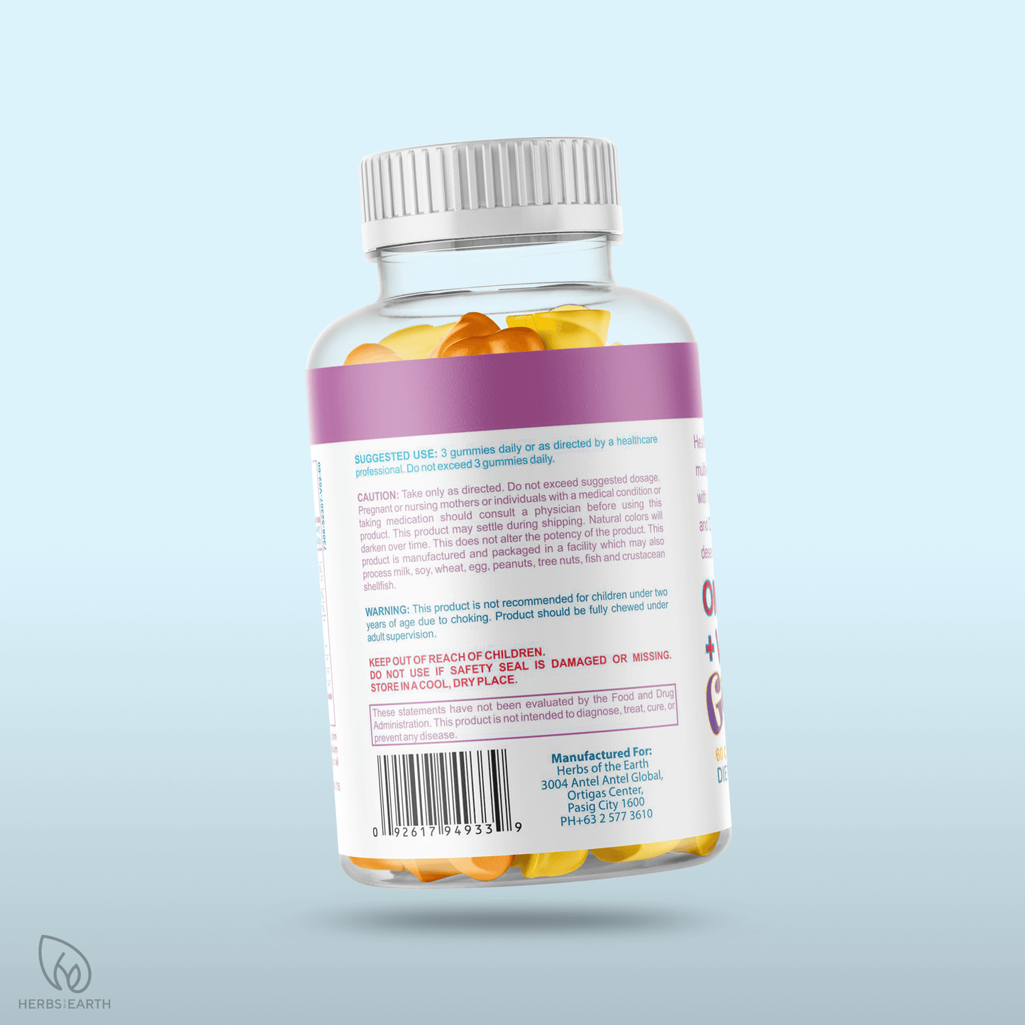 Omega+DHA+Vitamin C for Kids w/ Chia Seed Gummies+