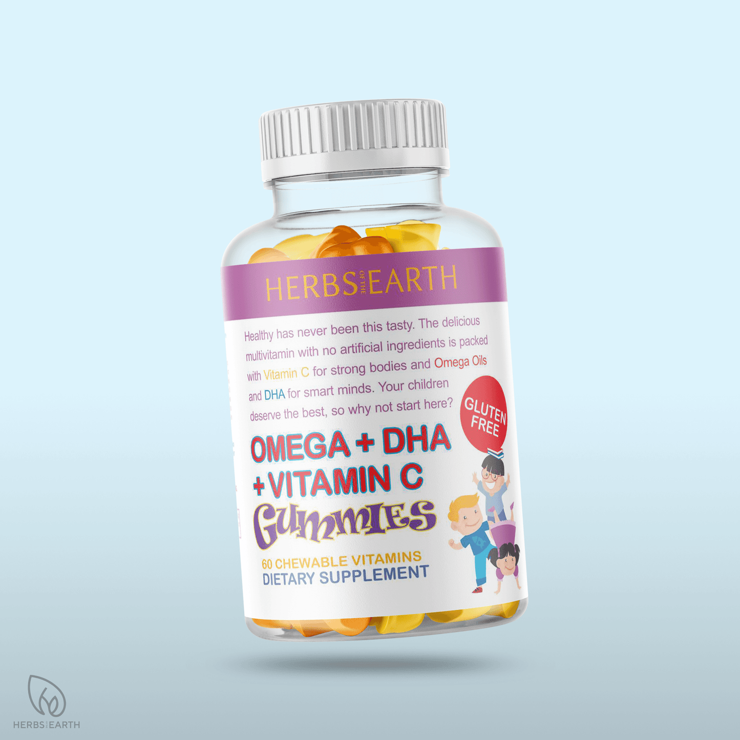 Omega+DHA+Vitamin C for Kids w/ Chia Seed Gummies+