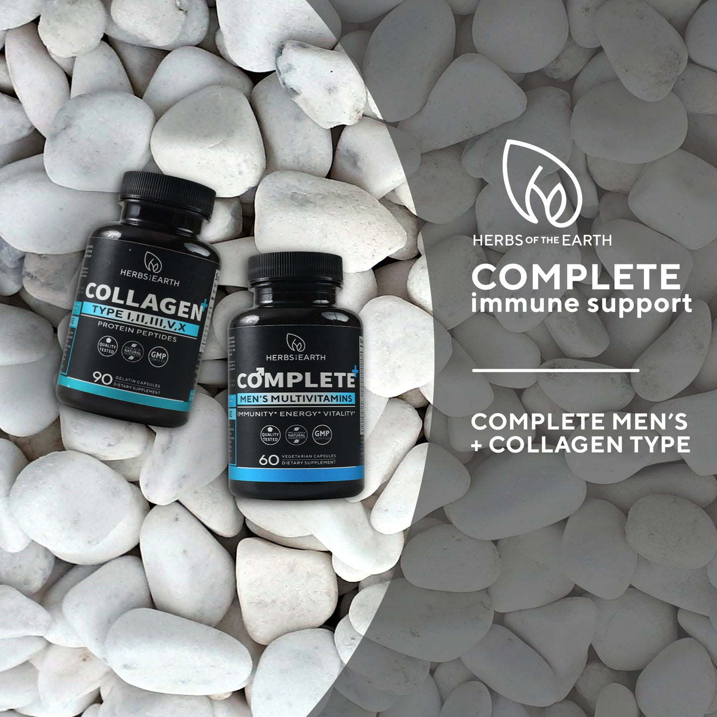 DADTASTIC COMPLETE IMMUNE SUPPORT: Complete Men + Collagen Type I,II,III,V,&,X