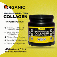 1Organic Collagen Peptides Powder 454g