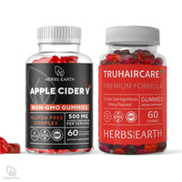 Apple Cider Vinegar 60 Gummies & TruHairCare Hair Growth and Thickness Maximizer