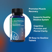 PW L-Glutamine 1000mg 30 Tablets