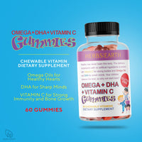 Omega+DHA+Vitamin C for Kids w/ Chia Seed Gummies+