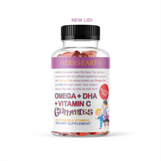 Omega+DHA+Vitamin C for Kids w/ Chia Seed Gummies+