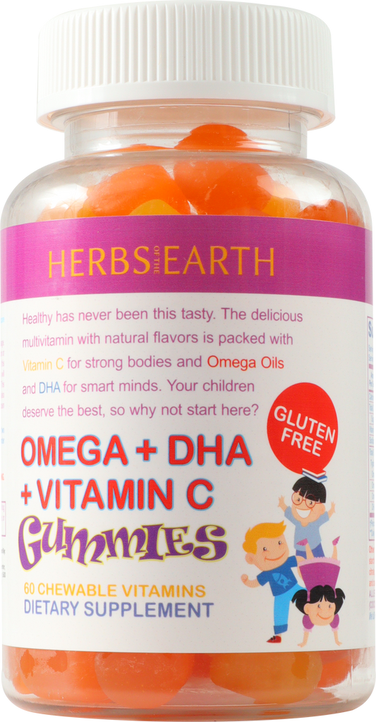 Omega+DHA+Vitamin C for Kids w/ Chia Seed Gummies+