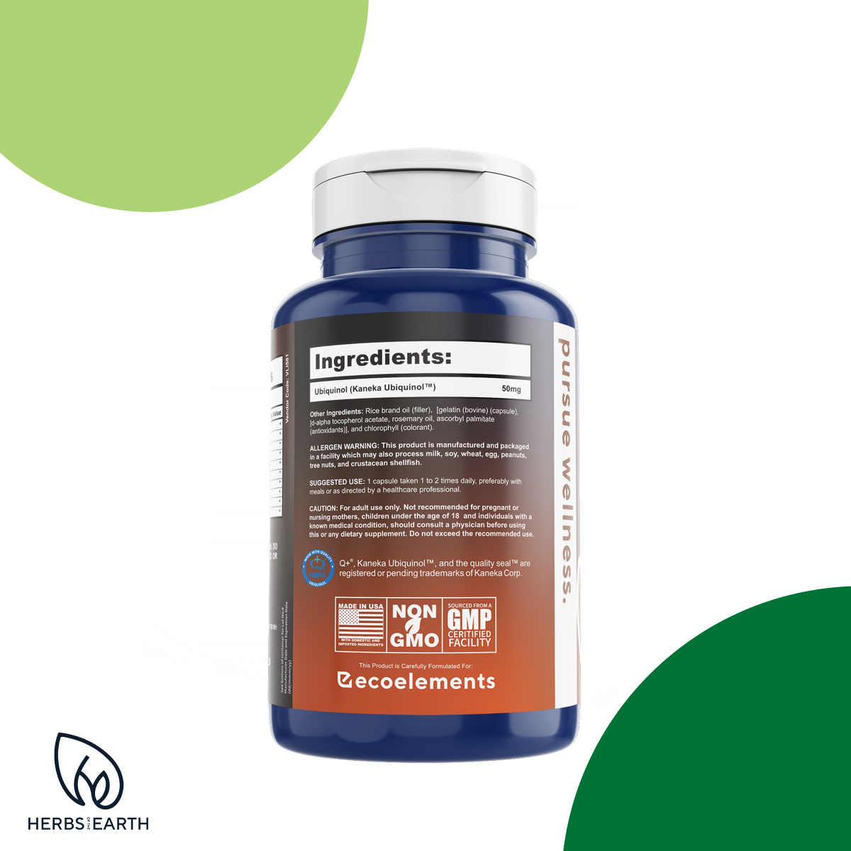 Pursue Wellness Ubiquinol+ CoQ10 50mg 30s