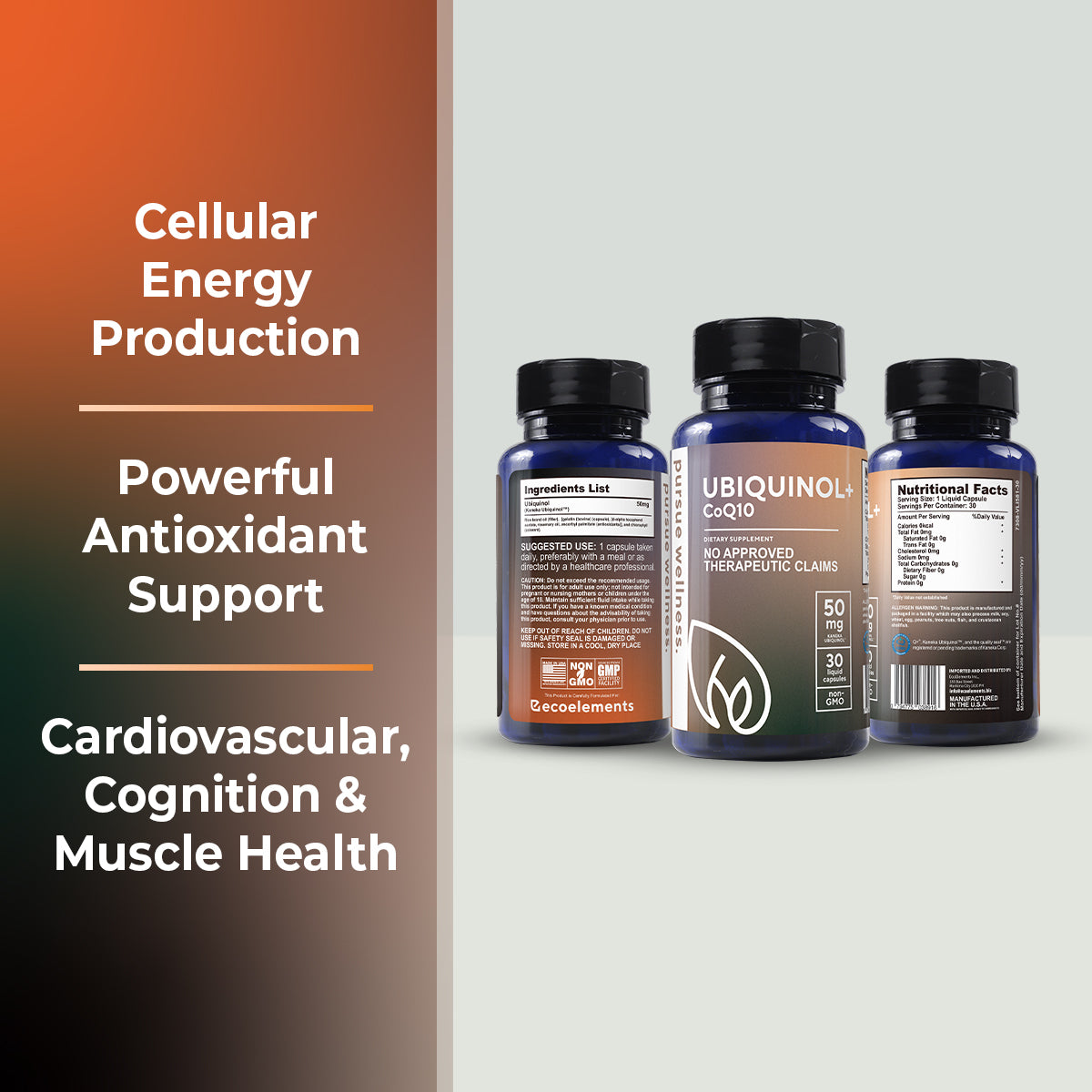 PW Ubiquinol+ CoQ10 50mg 30s