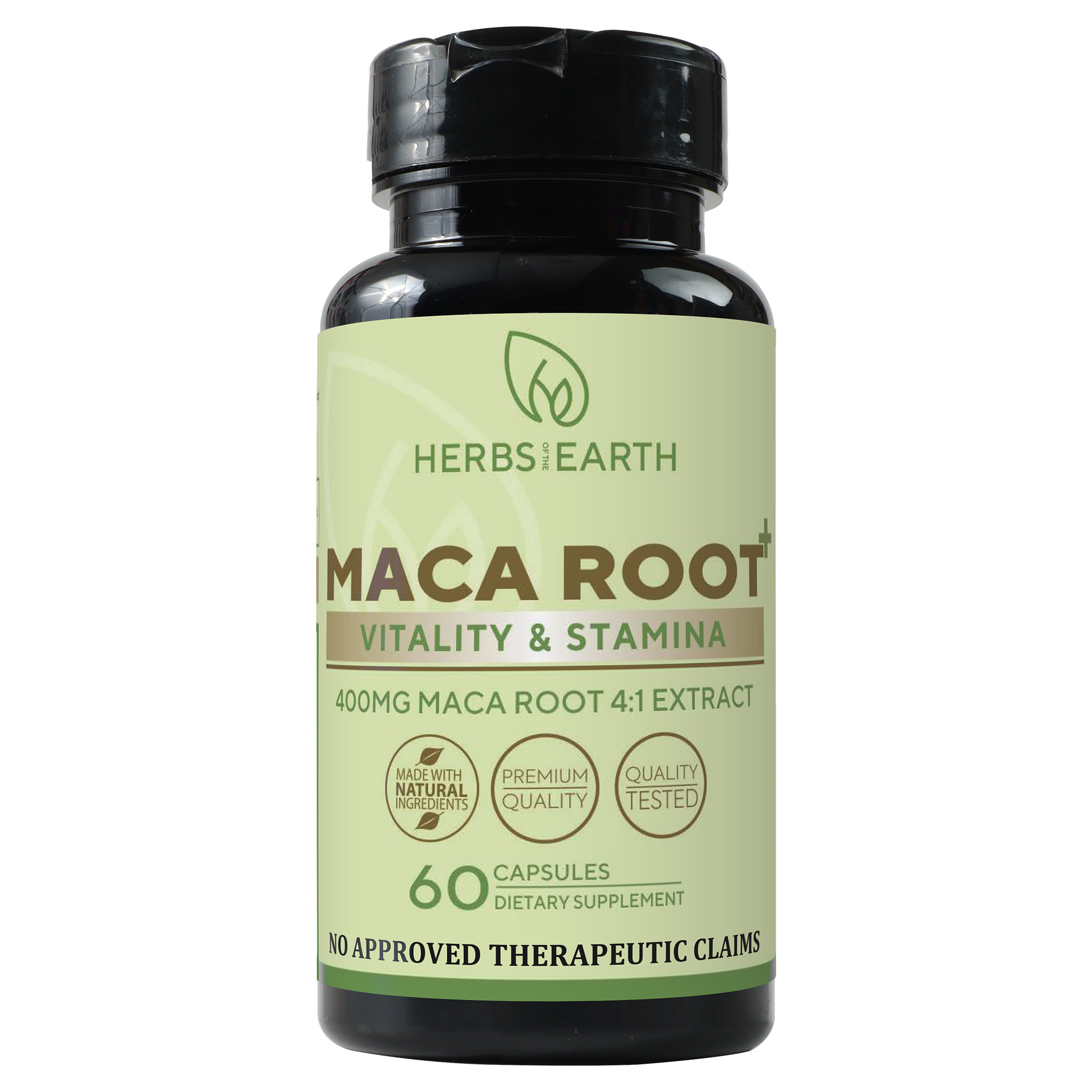 Mega Root Maca Root Capsules - Pure Organic Maca Root Extract 4:1 1600MG – Herbs ...