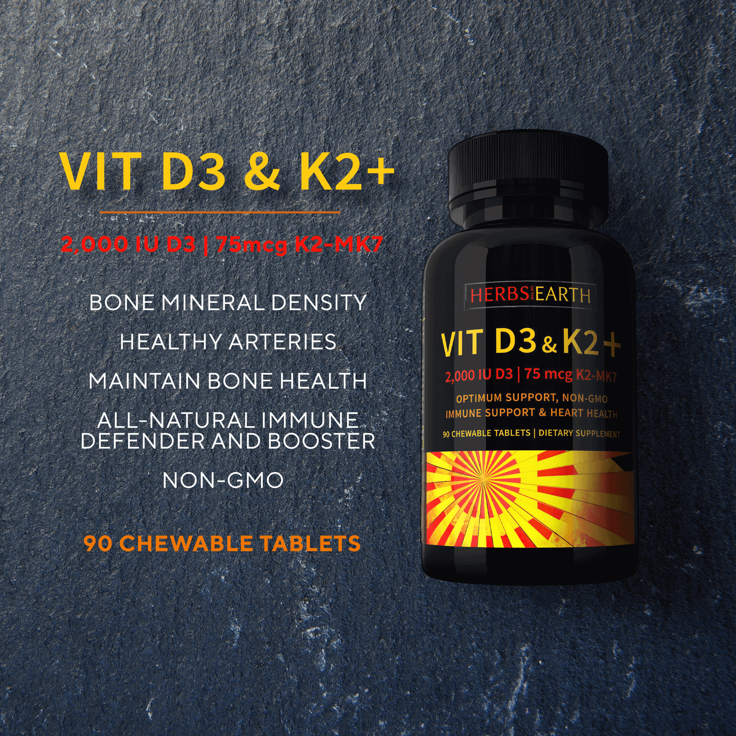 Vitamin D3 + K2 MK7 2 Bottles