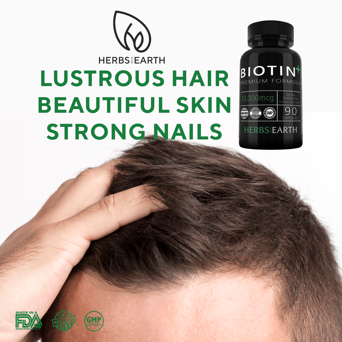 Biotin 10,000MCG 90 capsules and Collagen Nano Peptides Hydrolyzed Types 1 and 3