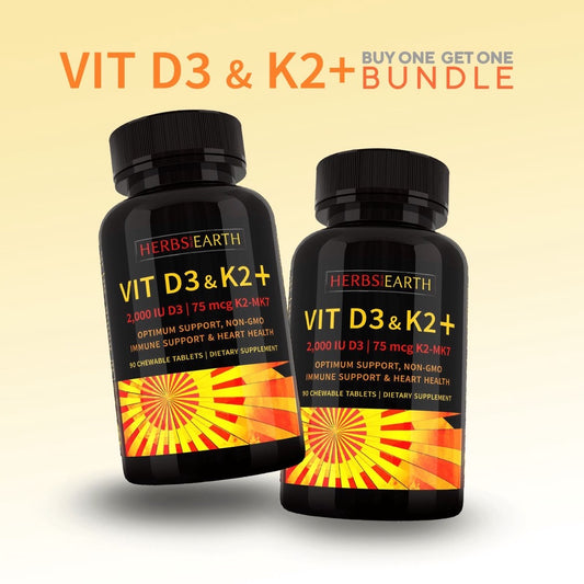 Vitamin D3 + K2 MK7 2 Bottles