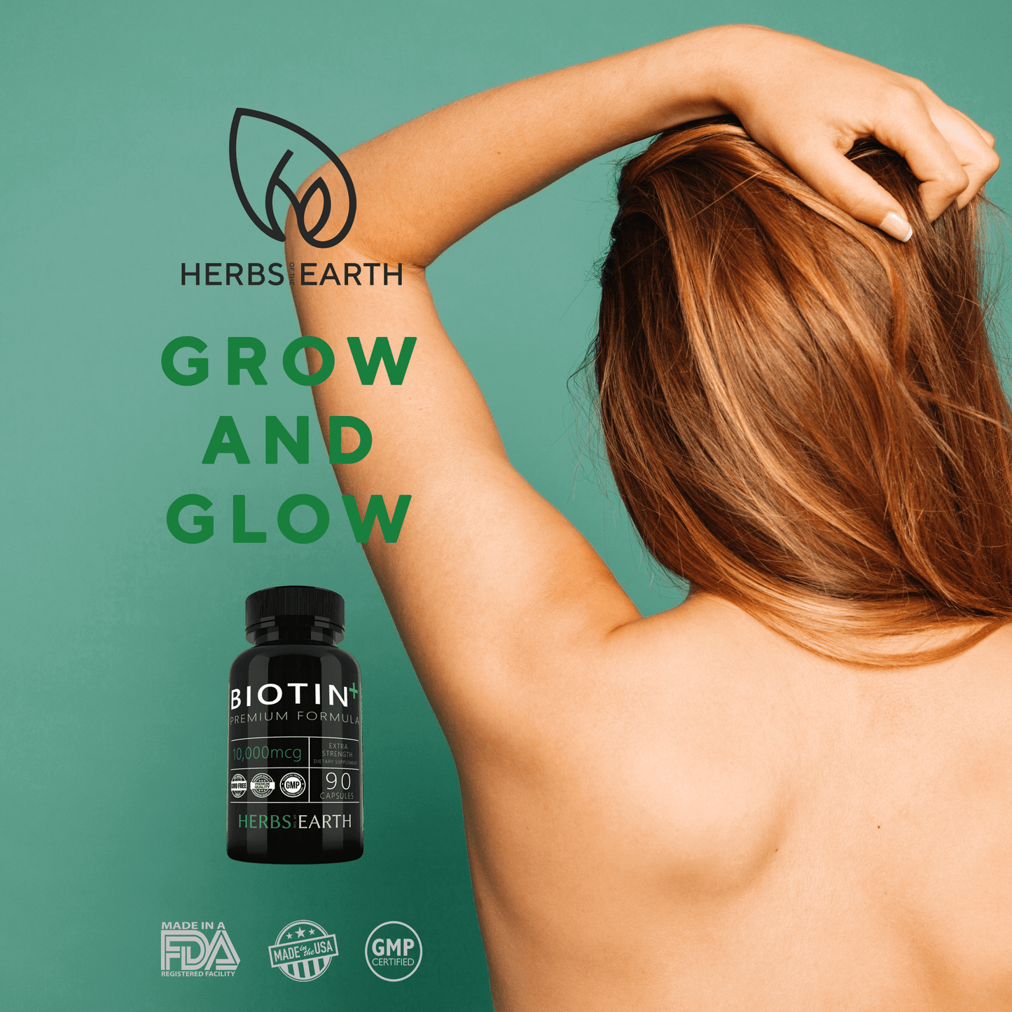 Biotin 10,000MCG 90 capsules and Collagen Nano Peptides Hydrolyzed Types 1 and 3