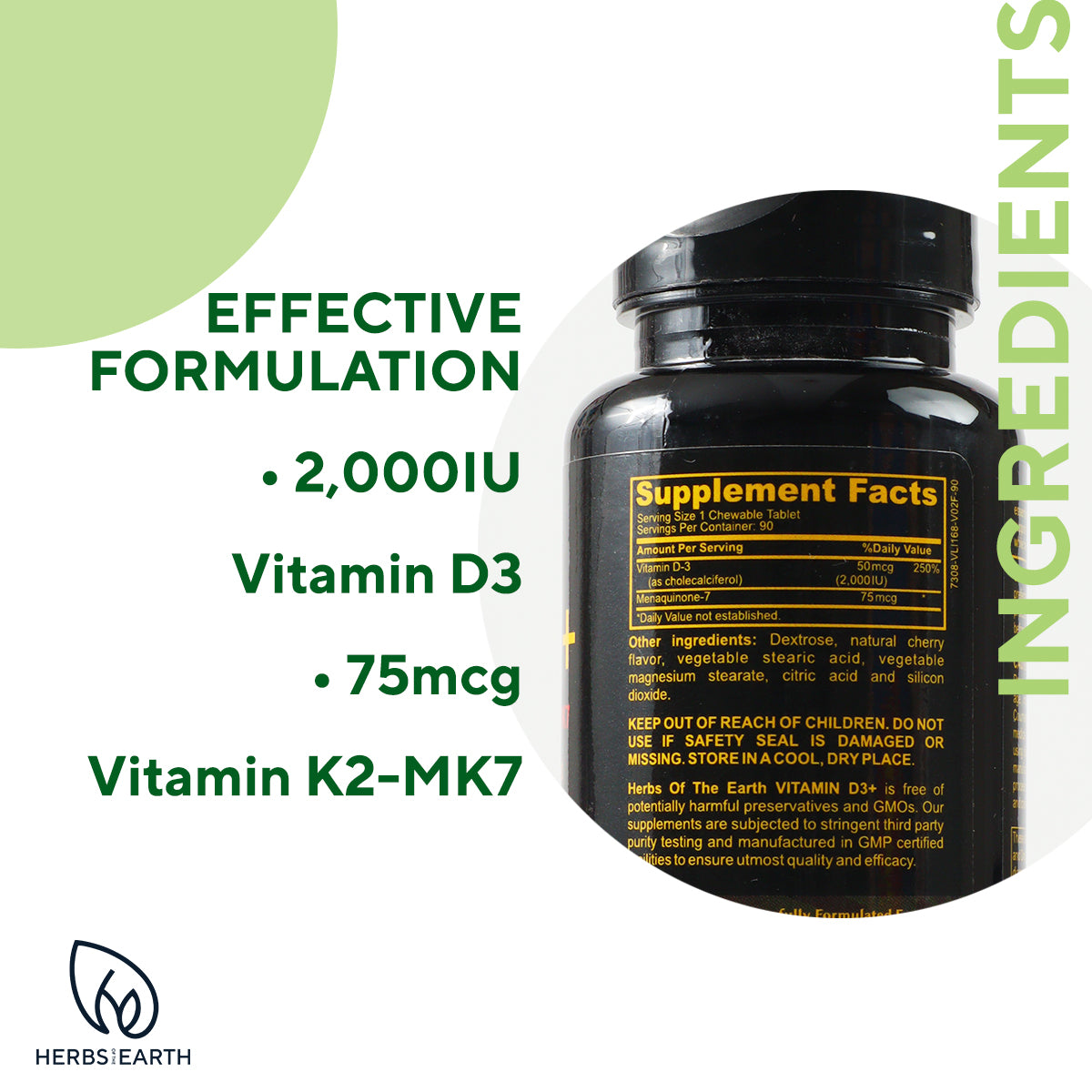 Vitamin D3 + K2 MK7 2 Bottles